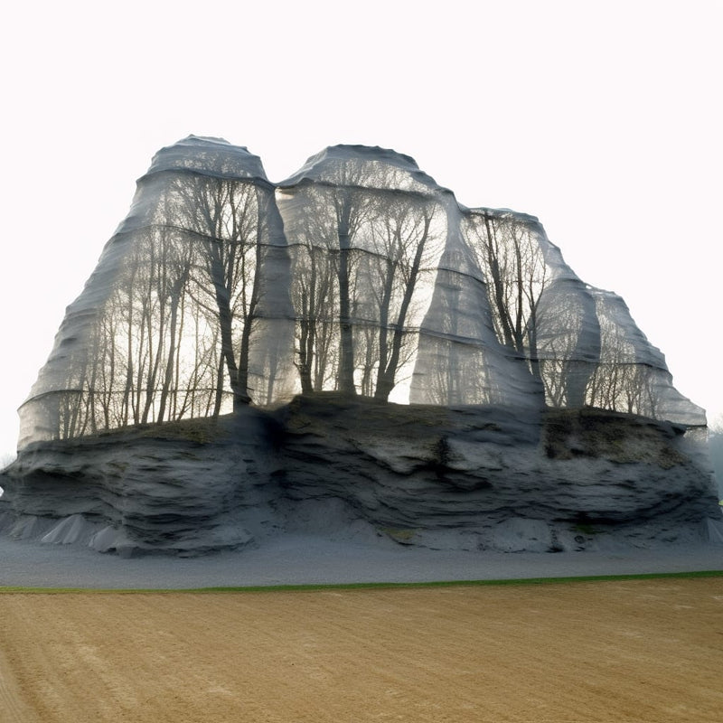 trees lit behind rocks - drew litowitz